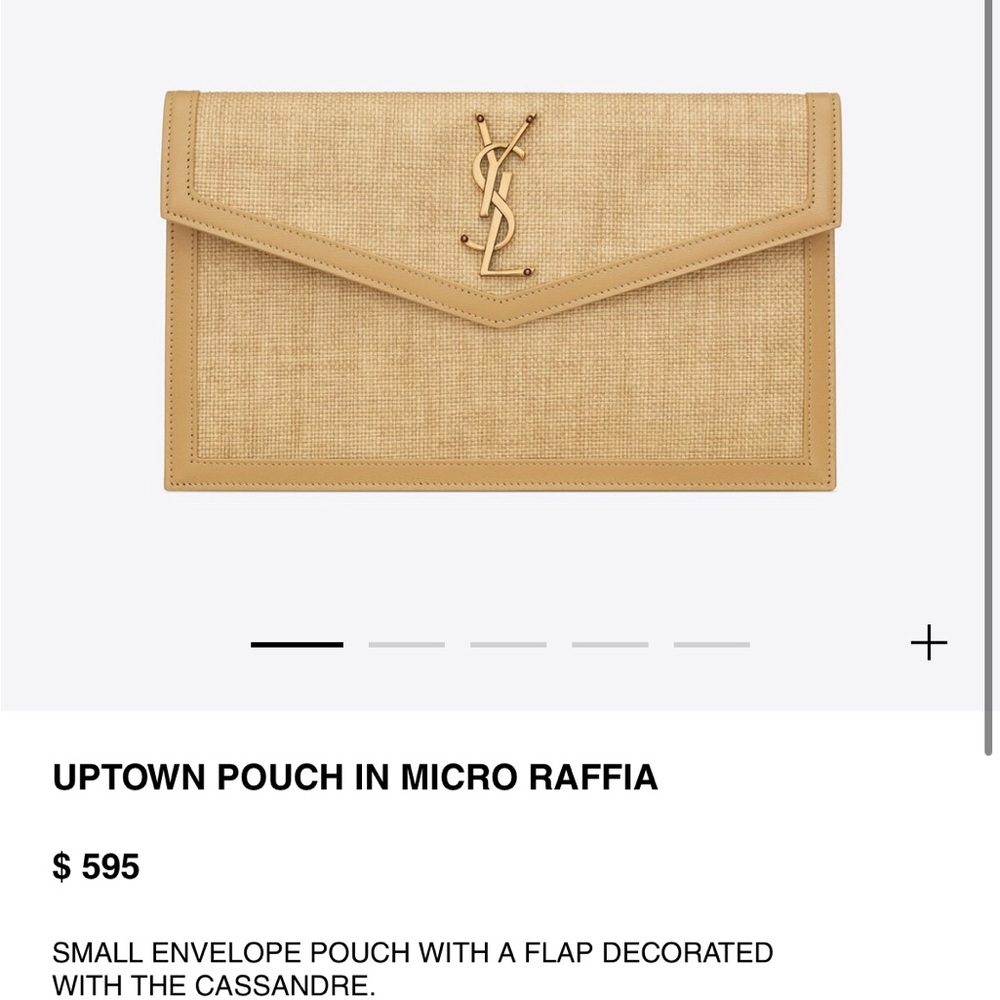 Yves Saint Laurent raffia clutch